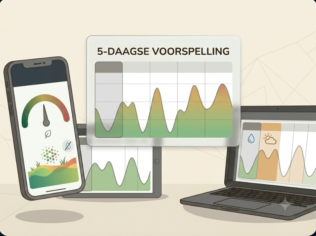 Illustration: 5-day WSC forecast on phone, tablet and laptop