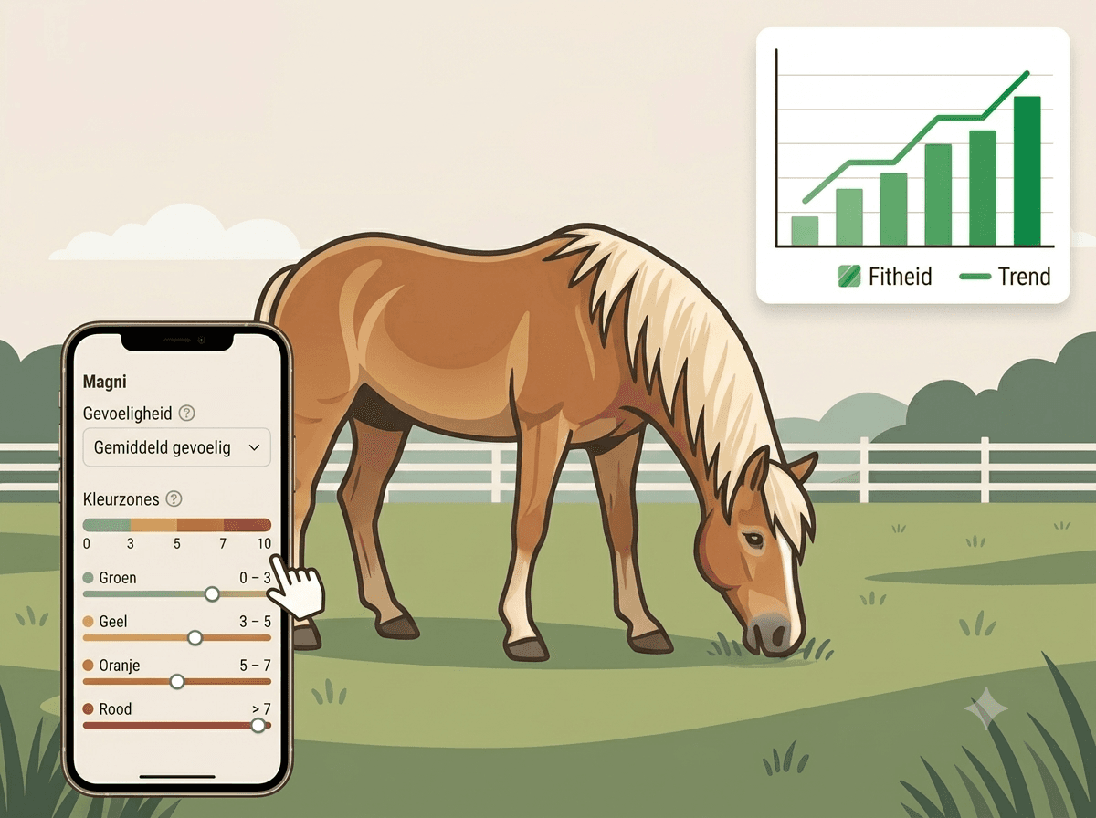 Illustration: Sensitivity settings per horse with colour zones